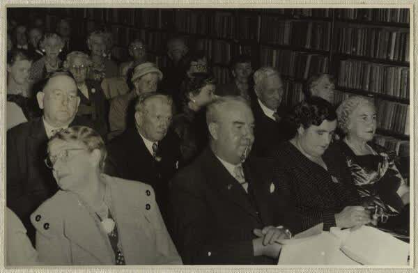 Guests at Linwood Public Library’s 50th anniversary, 1959