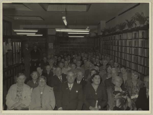 Guests at Linwood Public Library’s 50th anniversary, 1959