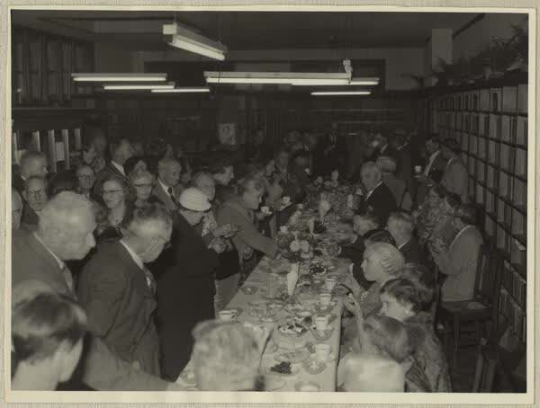 Supper at Linwood Public Library’s 50th anniversary, 1959