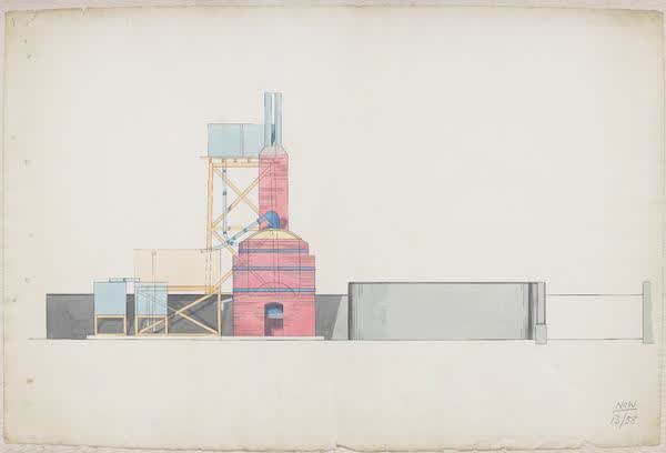 Plan of tar still, 1914