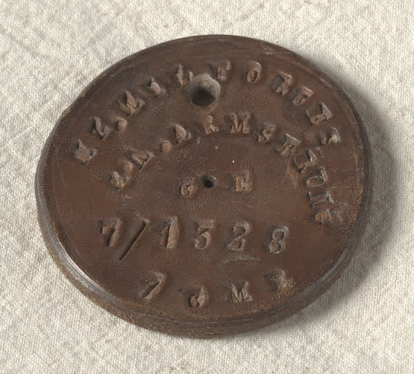 Leather medallion, 1915