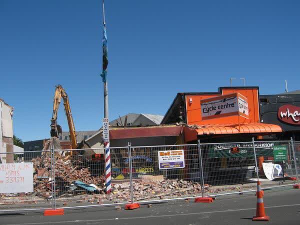 Demolition beside Beckenham Cycle Centre, 2011