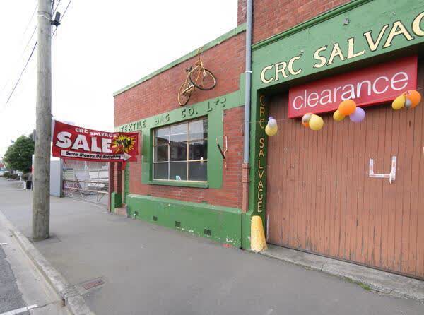 Textile Bag Co. Ltd ghost sign and CRC Salvage, 2009