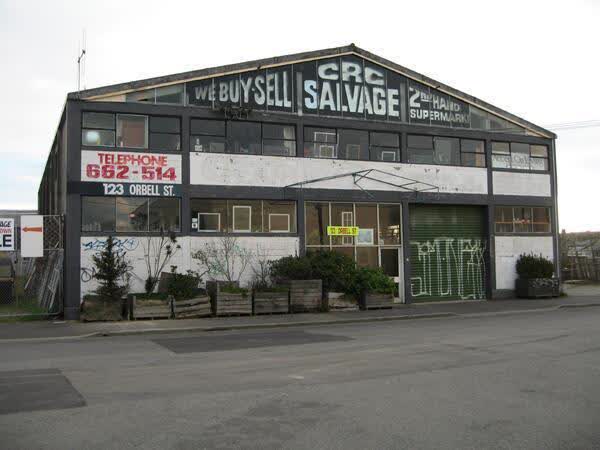 CRC Salvage building on Orbell Street, 2009