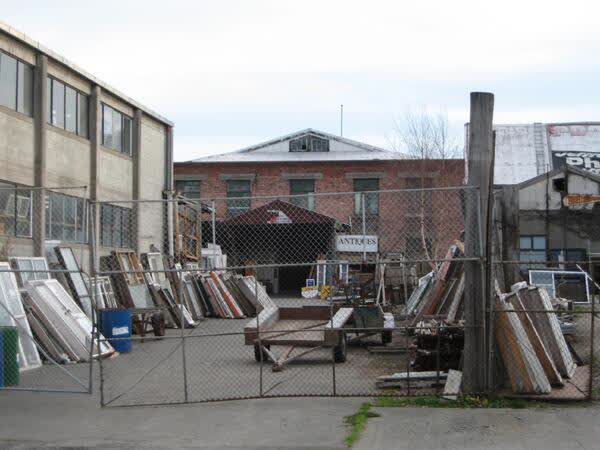 Back yard of CRC Salvage on Orbell Street, 2009