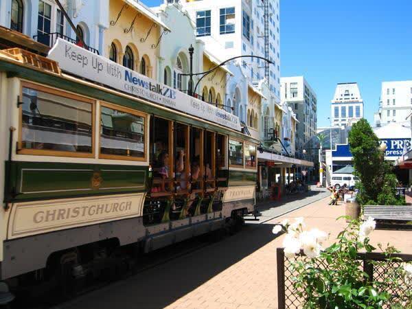 Tourists aboard a tram on New Regent Street, 2008