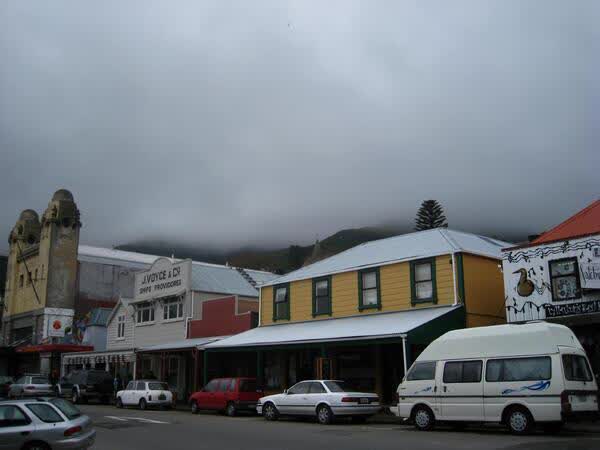 Buildings on London Street, Lyttelton, 2009